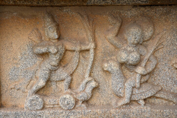 stone carving on the wall