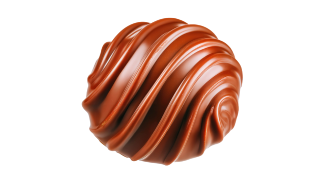 Bonbon rotating under soft light on a white background