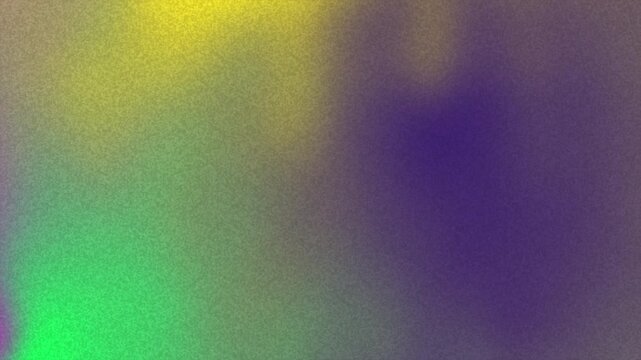 Abstract grainy blend of vibrant yellow, green, and purple hues creating a dynamic, textured noise background.