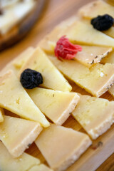 close up of cheese table