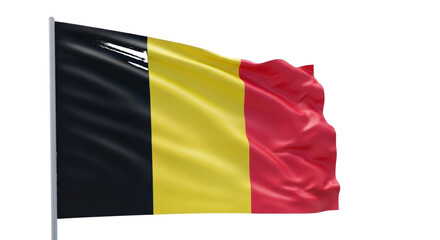 Obraz premium Belgian Flag Waving Belgium national isolated on a transparent background