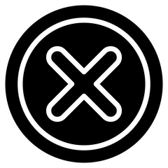 Obraz premium Cross Mark Icon Element For Design