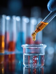 Innovative chemical research in laboratory setting medicine and technology integration biology and chemistry tests scientific exploration and advancement