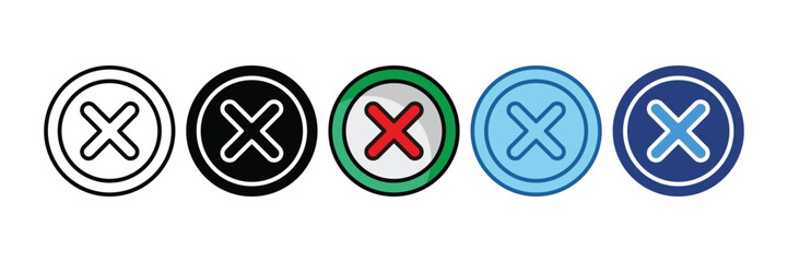 Obraz premium Cross Mark Icon Element For Design