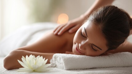 Relaxation therapy through traditional ayurveda massage at a spa promoting wellness in a serene environment