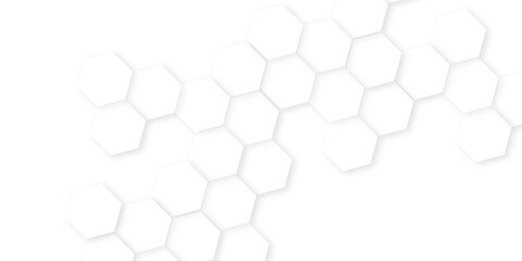 hexagon concept design abstract technology background, Hexagonal grid tile and mosaic structure mess cell, Abstract white hexagon concept background, Abstract white lines background,
