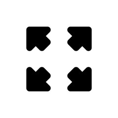 Fullscreen Icon vector for web and mobile app. Expand to full screen sign and symbol. Arrows symbol
