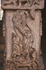 Obraz premium bas relief on the wall of Qutab Minar Delhi India 