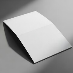 A minimalist presentation of a blank curved white surface with shadow