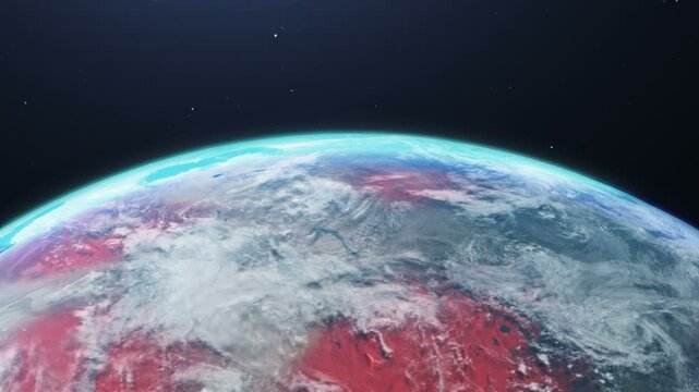 Earth Map Global Crisis, Disease Spread Over Map Visualization - Powered by Adobe