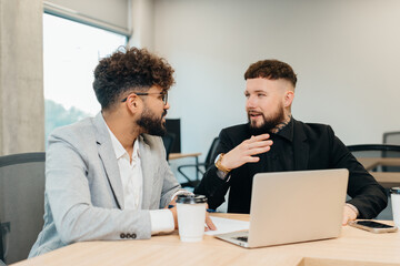 Business partners collaborating during an office meeting