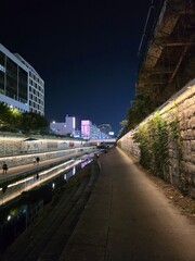 night traffic in the city
