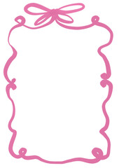 Ribbon bow pink frame