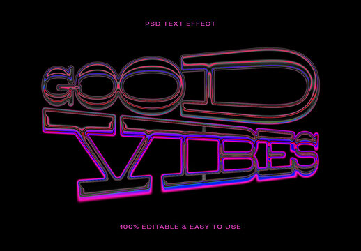 Futuristic Text Effect with Opposite Angles