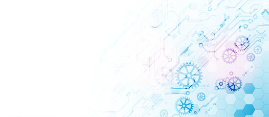 Technology abstract background. Hand drawn vector.