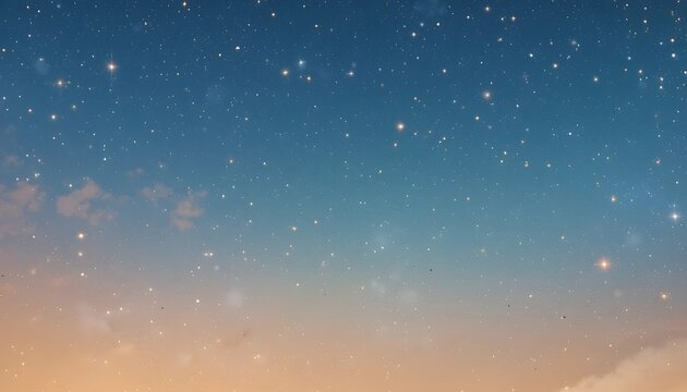 Contemporary Abstract Gradient Sky Background with Naive Stars