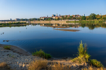 Warsaw Skyline River View In Poland