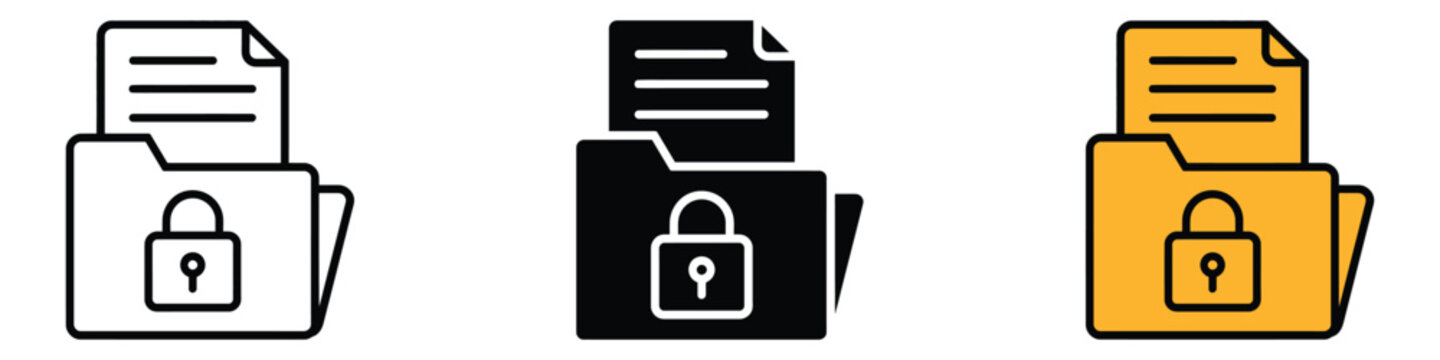 Confidential Project icon vector. data protection and privacy symbol. vector illustration.
