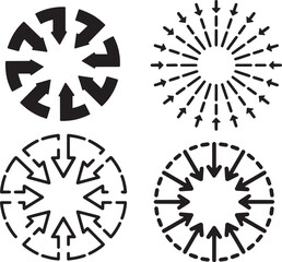 Circular abstract pattern vector geometric symbol futuristic digital design shapes modern concept illustration for technology and art