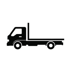 Flatbed truck icon, logistics and delivery vehicle Vector