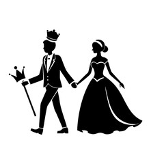 bride and groom vector sihouette 