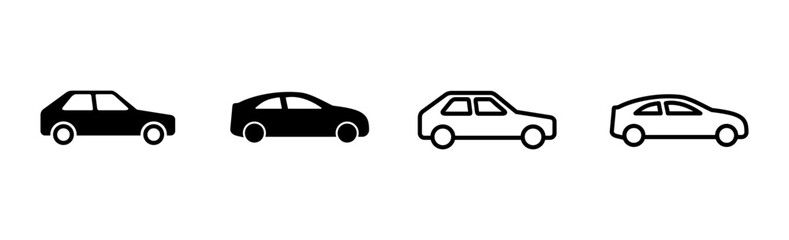 Car icon set. car vector icon. small sedan