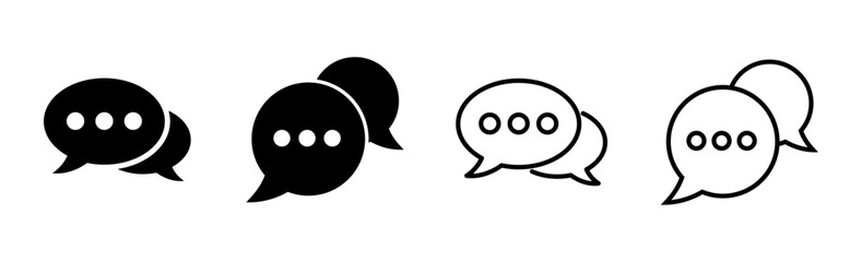 Chat icon set. speech bubble icon. comment icon vector. message. contact us