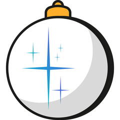 Christmas Bauble Ornament with Star Design