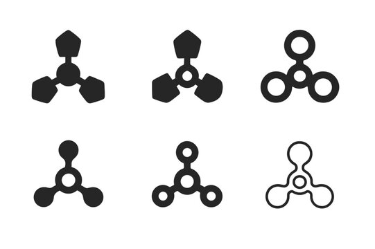 OOP Logo Variations. Object-oriented programming (OOP) chart. Set Logo of OOP: method interaction diagram. Icon set. harmonious logo variations of the same