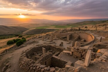 Gobekli Tepe Symbols and Ruins in Urfa Turkey | Ancient Archaeological Site, Historic Monument, Sacred Temple, Cultural Heritage, Spiritual Civilization, Travel Landmark, Mystical History Destination.