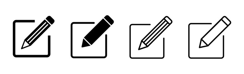 Edit icon set. edit document icon. edit text icon. pencil. sign up