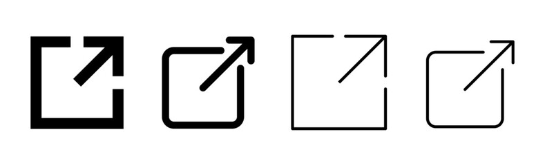 External link icon set. link icon vector. hyperlink symbol