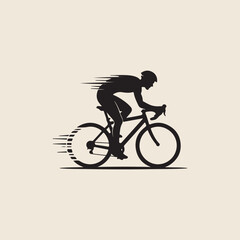 Fototapeta premium cyclist silhouette vector