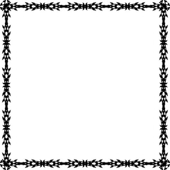 Obraz premium Simple Square Frame with White Background, Unique Border Frame and Amazing Photo Frame, Black Square Frame