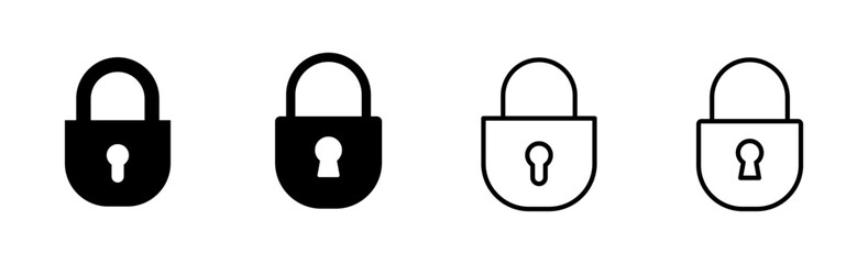 Lock icon set. Padlock icon vector. Encryption icon. Security symbol