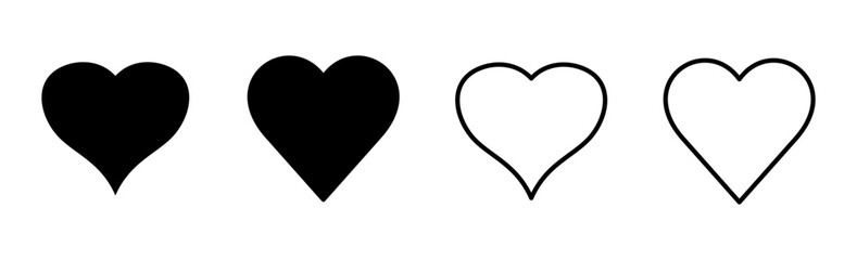 Love icon set. Heart icon vector. Like icon vector.