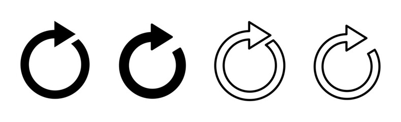 Refresh icon set. Reload icon vector. Update icon.