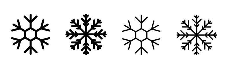 Obraz premium Snow icon set. snowflake icon vector