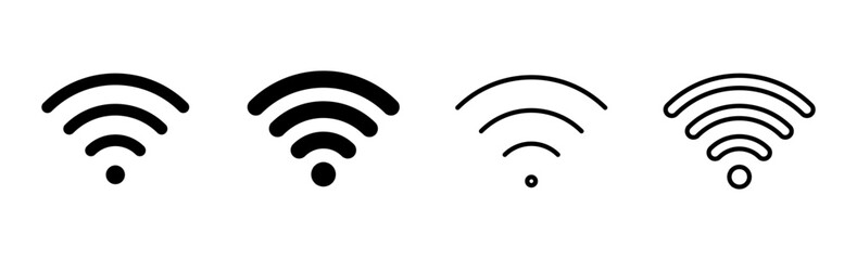 Wifi icon set. signal vector icon. Wireless  icon vector