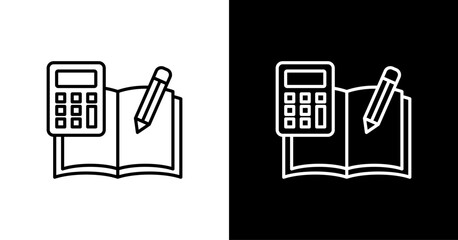 Calculator  White Icon Set Design
