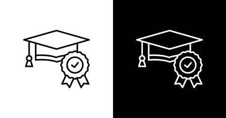 Medal  White Icon Set Design