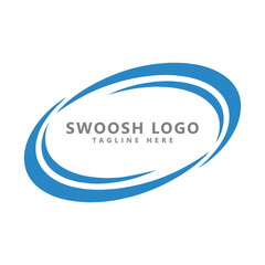 swoosh logo icon vector design illustration