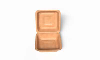 Eco Hamburger Box White Background.