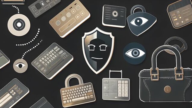 Filled Outline Icon Representing the Concept of Cyber Security Designed for Use in Website Interfaces and Mobile Application
