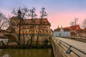Obraz premium View of the Old Town Hall in Bamberg, Germany.