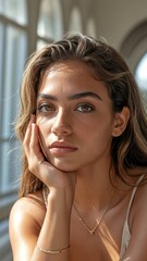 Portrait of a young Girl as a fashion model, still life photography