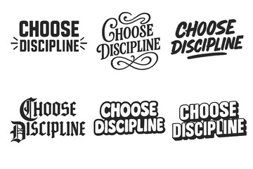 Harmonious Lettering Variations. Choose discipline. Set lettering. harmonious lettering variations of the same emblematic concept, each with different artistic