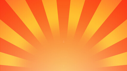 Abstract creative golden rising sun stripe with halo background illustration.