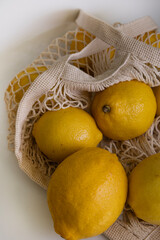 Organic Mediterranean Lemons – Fresh Clean Food Flat Lay for Premium Kitchen Branding