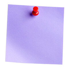 Close-up of a red push pin isolated on a transparent background studio shot.